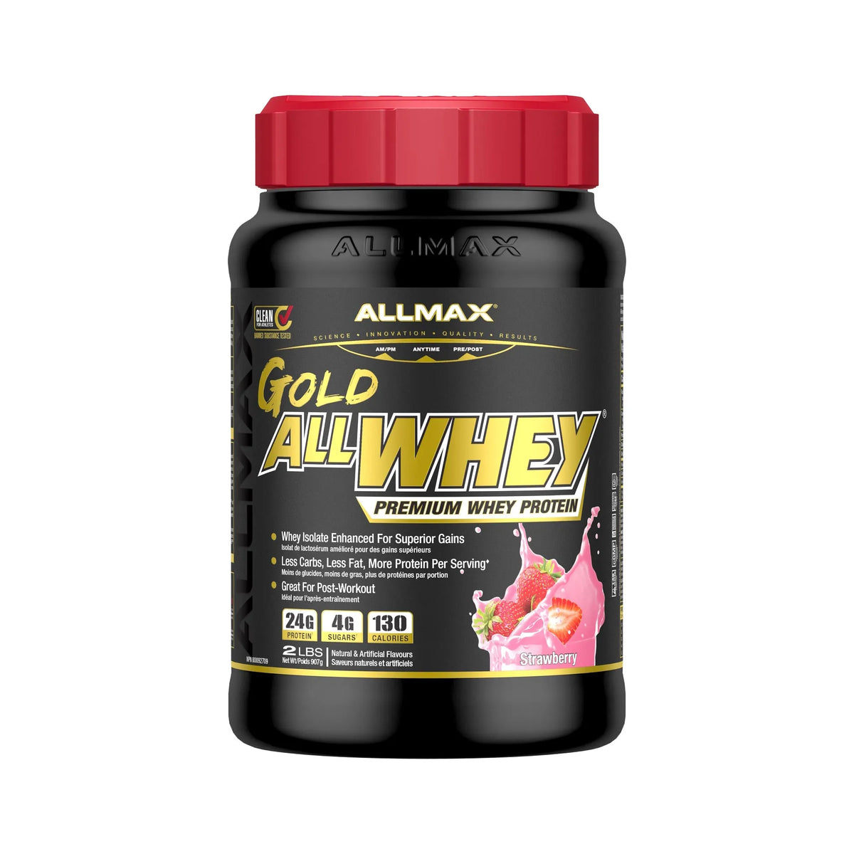 Gold AllWhey: Premium Whey Protein — 2 lb / Strawberry