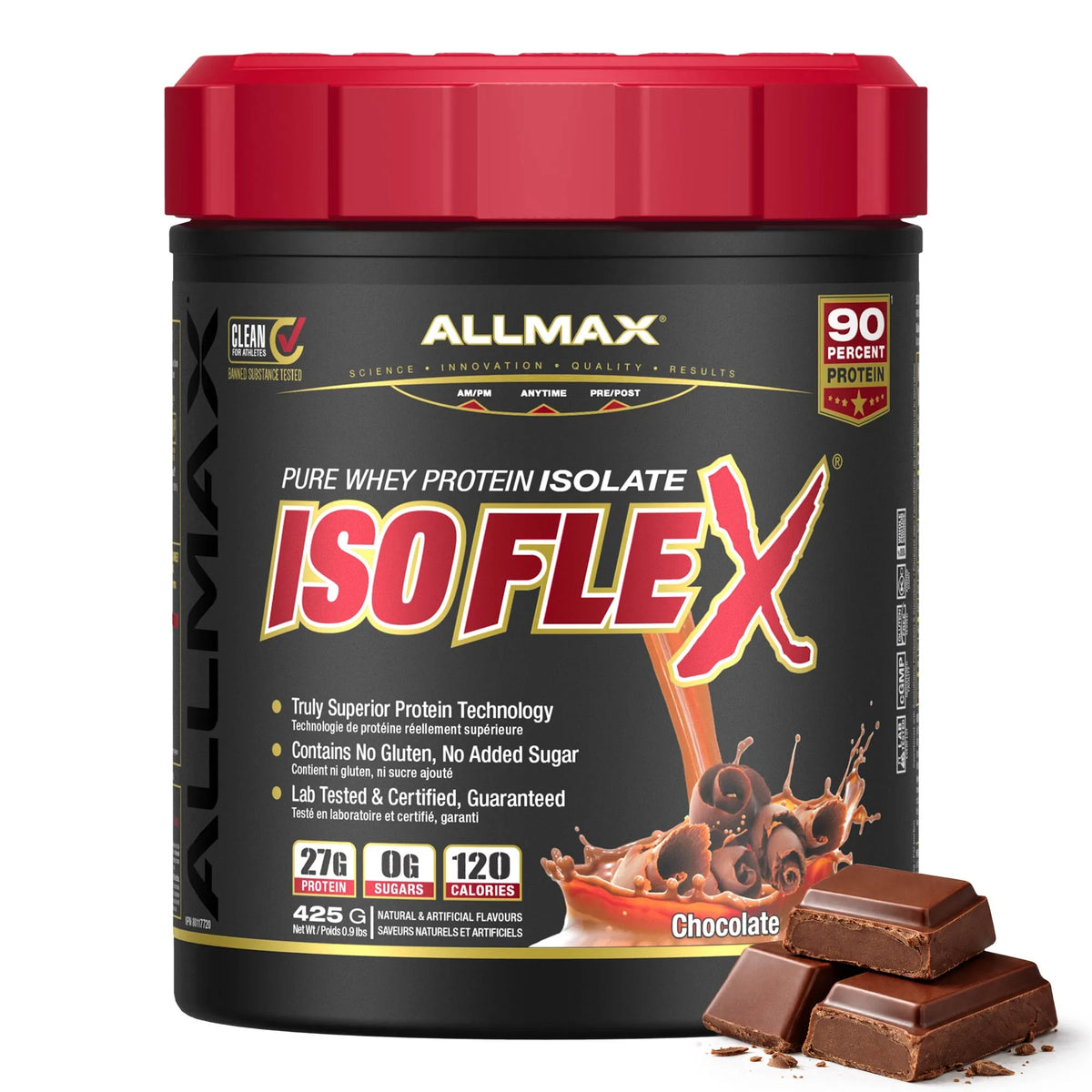 Isoflex: 100% Pure Whey Protein Isolate Powder — 0.9 lb / Chocolate