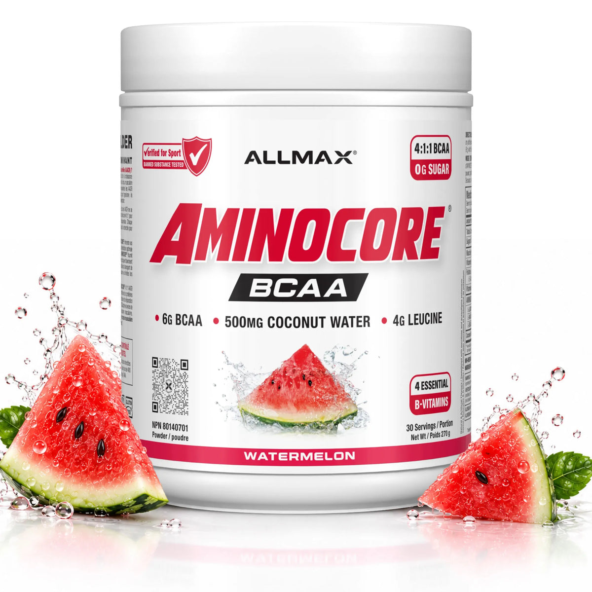 Aminocore: BCAA Supplement Powder — 30 Servings / Watermelon