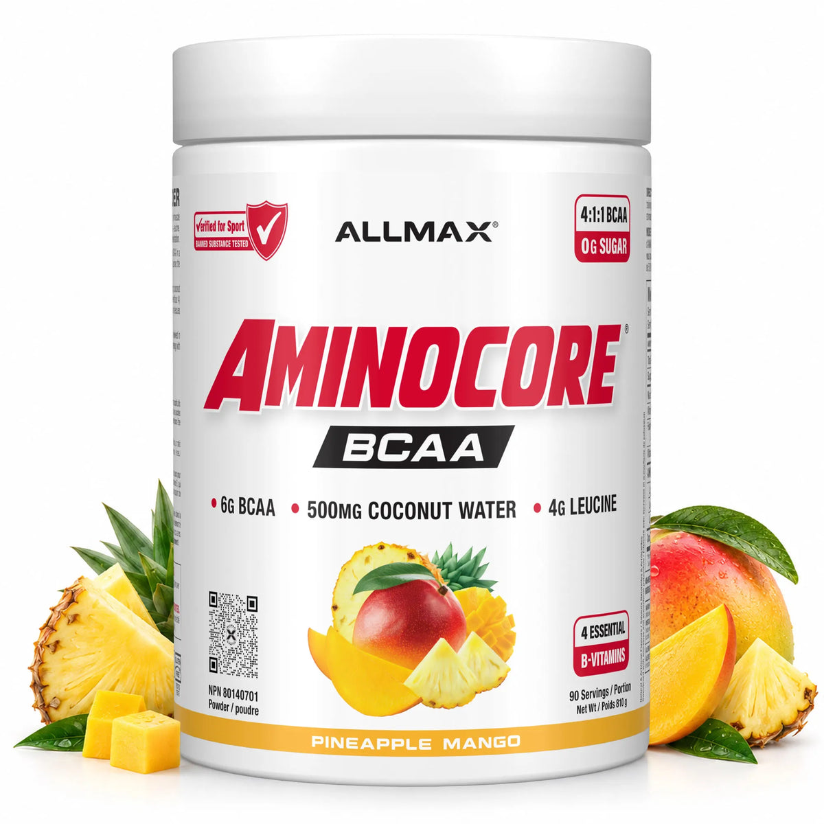 Aminocore: BCAA Supplement Powder — 90 Servings / Pineapple Mango