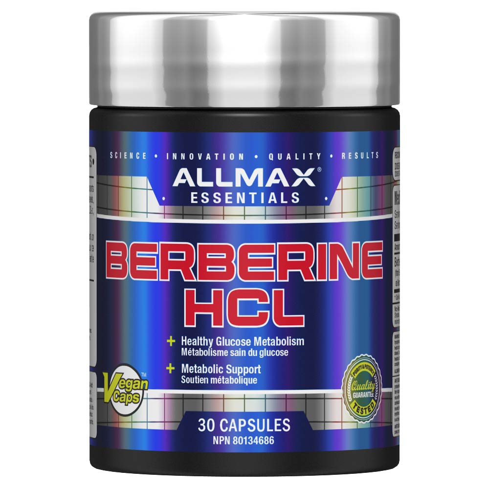 Berberine HCL by ALLMAX Nutrition in 30ct Size.