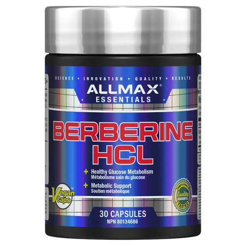 Berberine HCL by ALLMAX Nutrition in 30ct Size.