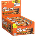 Box of Cheat Nuts Over Chocolate protein bars with an orange and brown design.