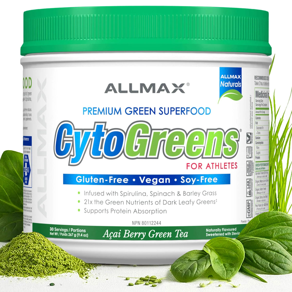 Cytogreens: Greens Powder — 30 Servings / Acai Berry Green Tea