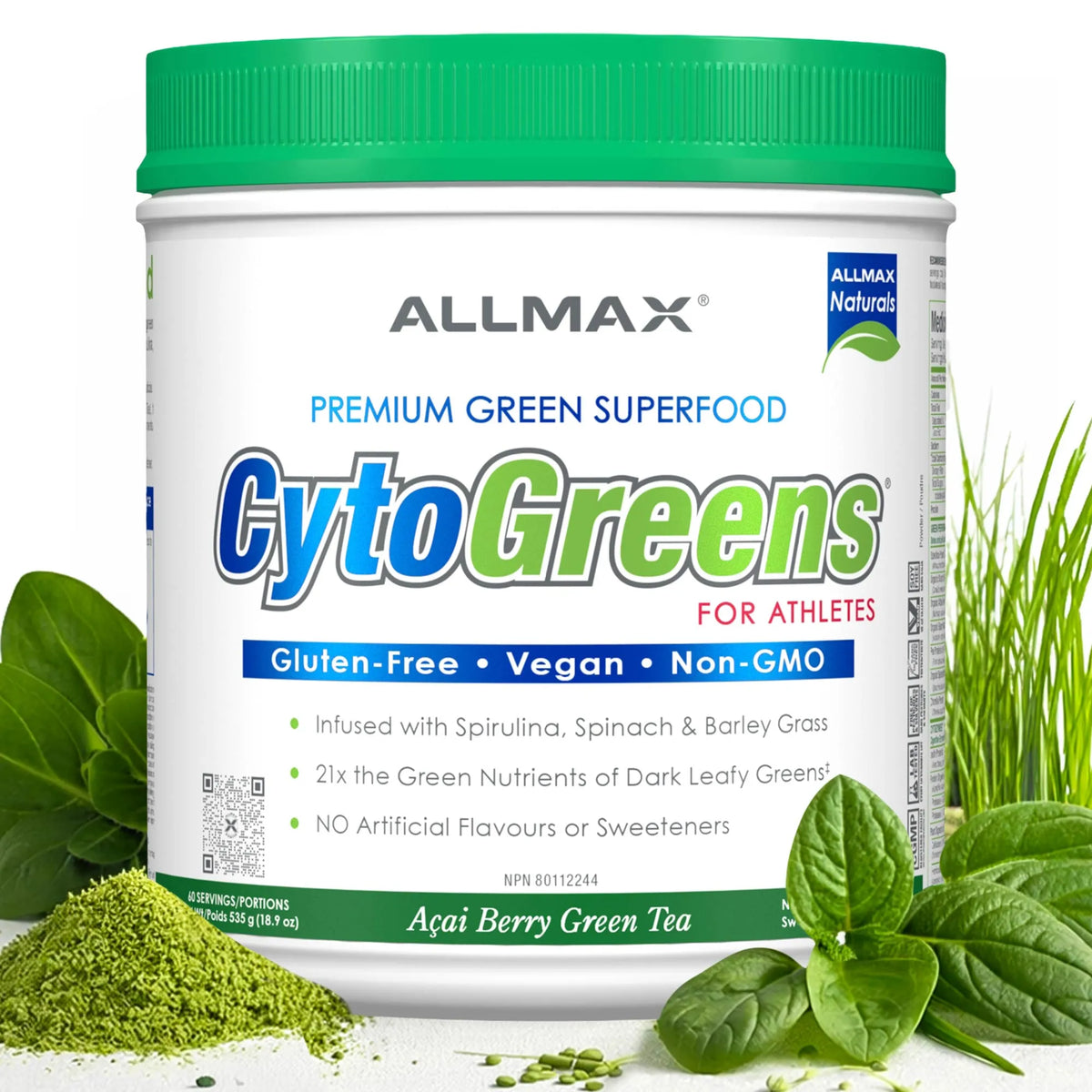 Cytogreens: Greens Powder — 60 Servings / Acai Berry Green Tea