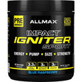 Impact Igniter Sport by ALLMAX Nutrition in Blue Rasp Flavour and 320g Size.