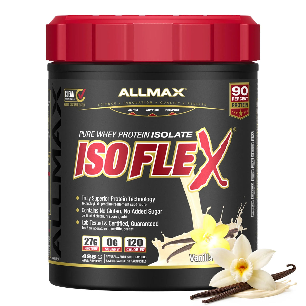 Isoflex: 100% Pure Whey Protein Isolate Powder — 0.9 lb / Vanilla