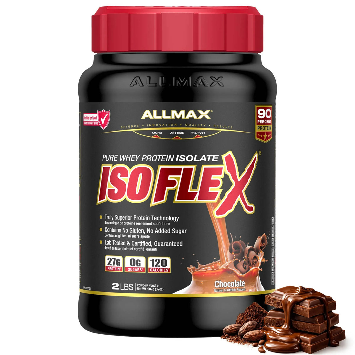 Isoflex: 100% Pure Whey Protein Isolate Powder — 2 lb / Chocolate