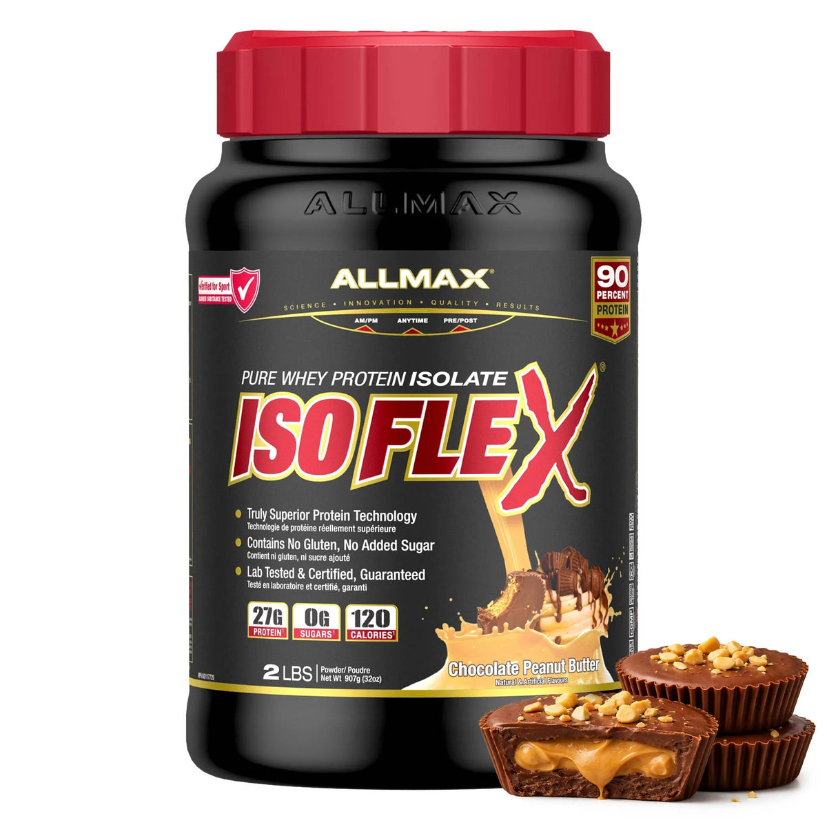 Isoflex: 100% Pure Whey Protein Isolate Powder — 2 lb / Chocolate Peanut Butter