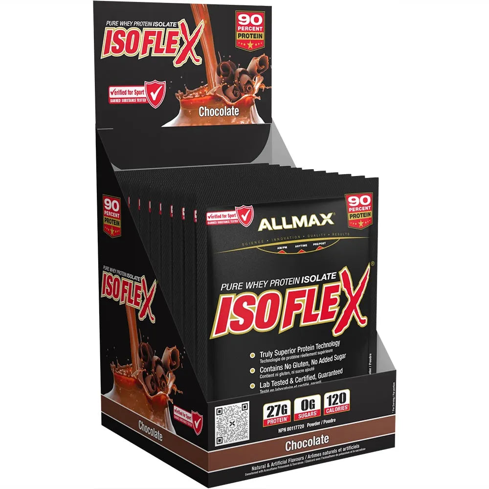 Allmax Isoflex: 100% Pure Whey Protein Isolate Packets — 10 Packets / Chocolate