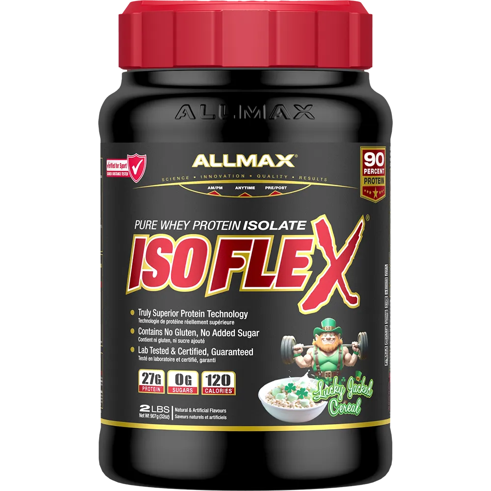 Isoflex: 100% Pure Whey Protein Isolate Powder — 2 lb / Lucky Jacked Cereal