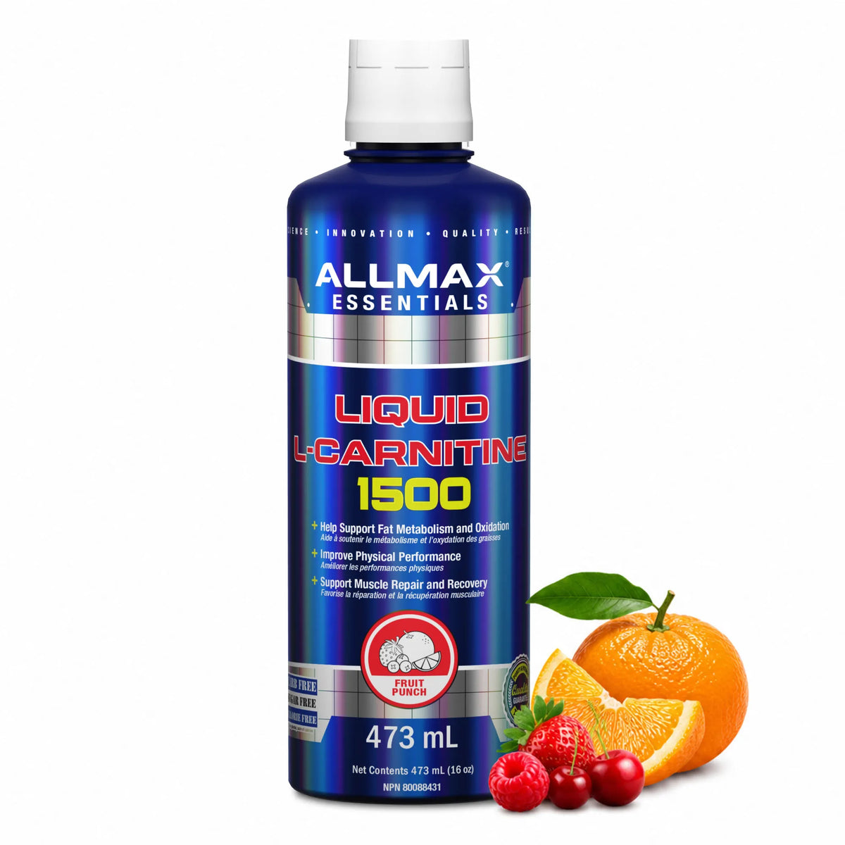L-Carnitine Liquid — 473ml (16oz) / Fruit Punch